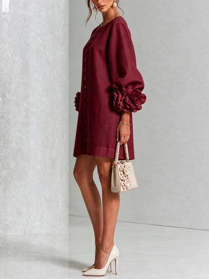 Rosalba | Floral Button-Down Mini Dress