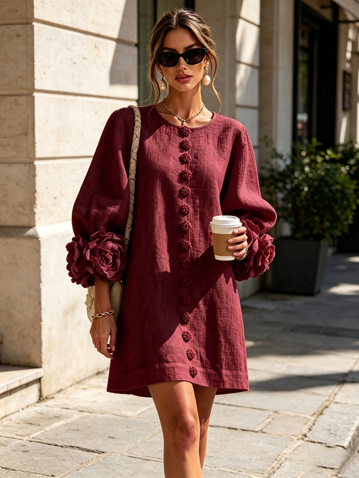 Rosalba | Floral Button-Down Mini Dress