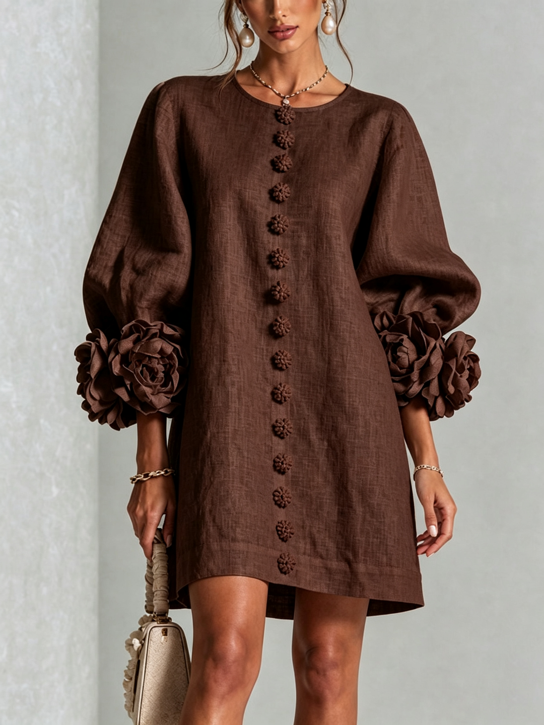 Rosalba | Floral Button-Down Mini Dress