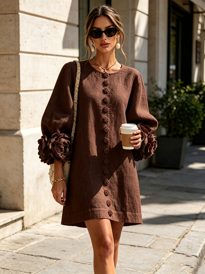 Rosalba | Floral Button-Down Mini Dress