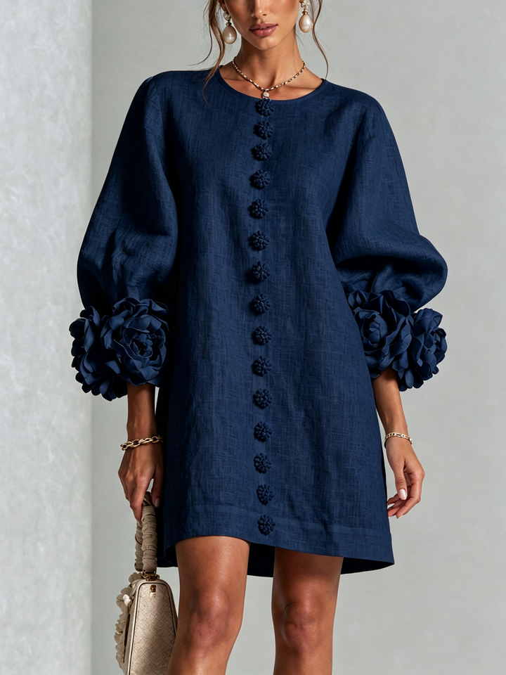 Rosalba | Floral Button-Down Mini Dress