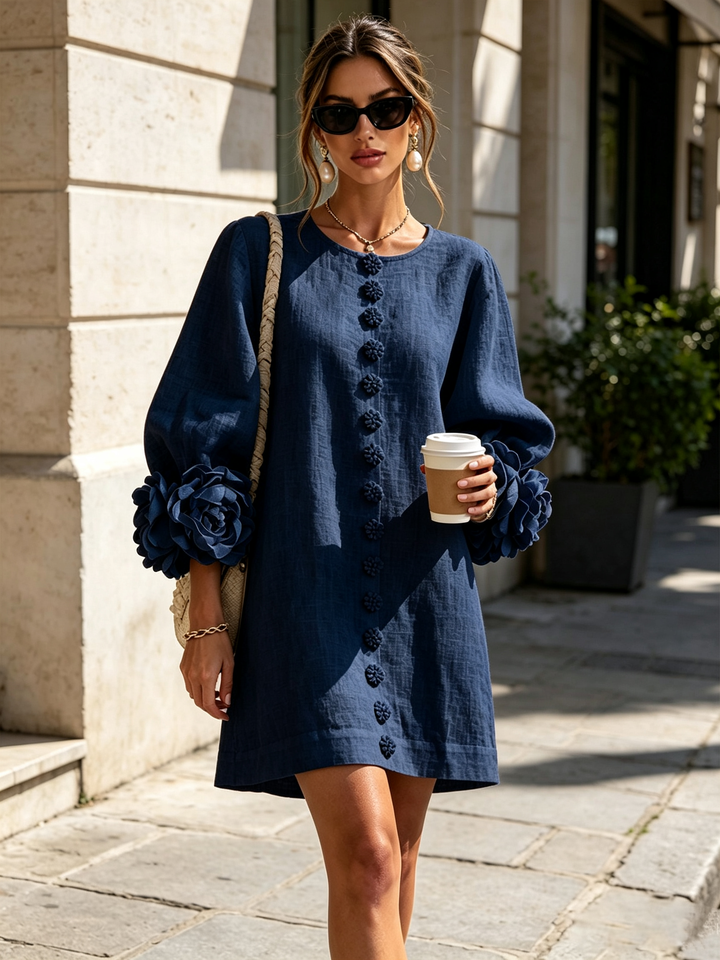 Rosalba | Floral Button-Down Mini Dress