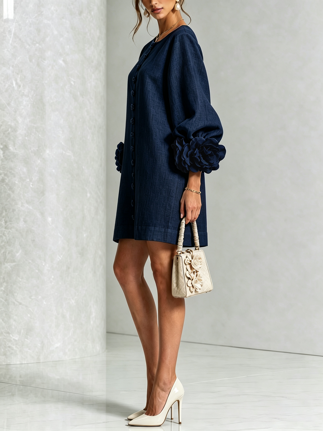 Rosalba | Floral Button-Down Mini Dress