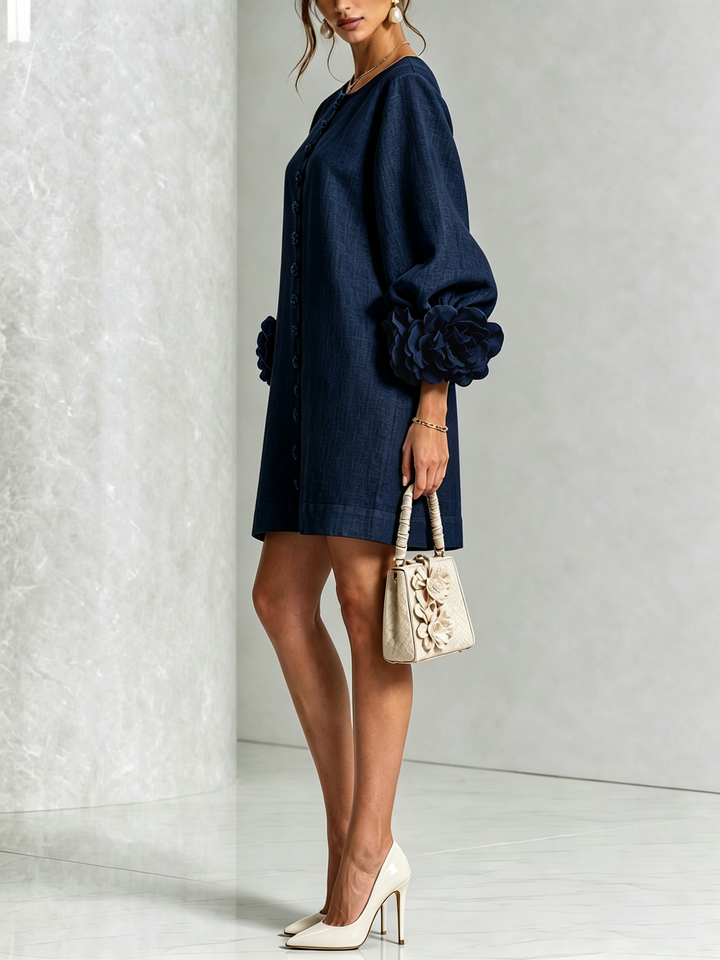 Rosalba | Floral Button-Down Mini Dress