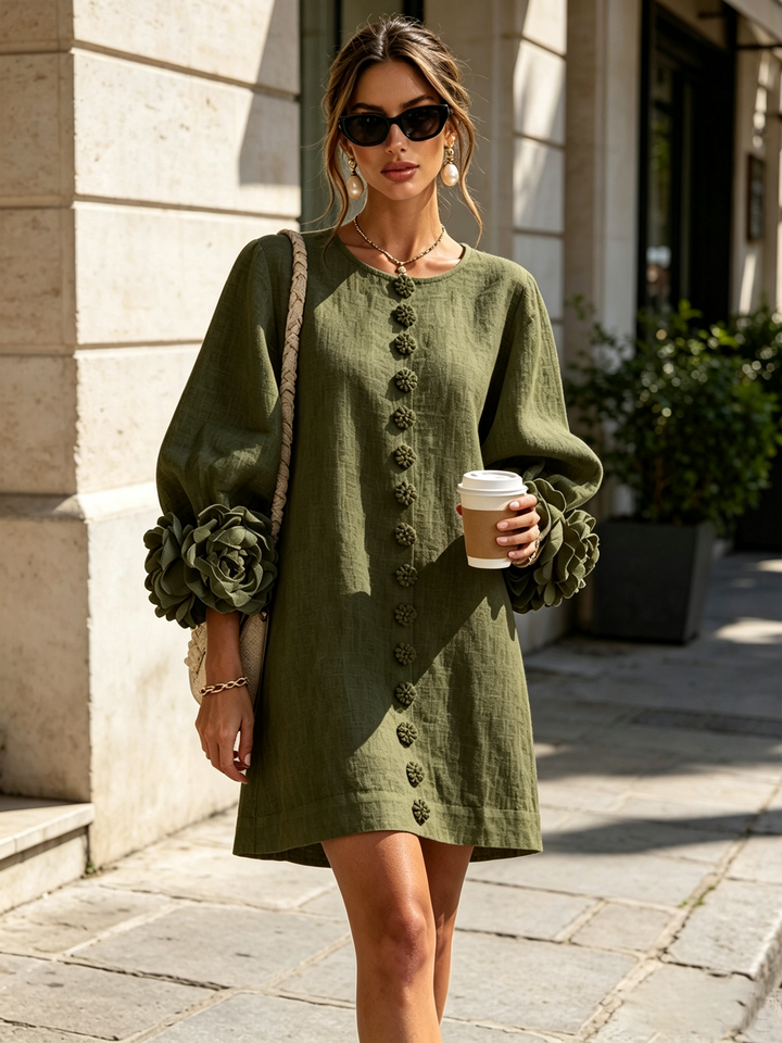 Rosalba | Floral Button-Down Mini Dress