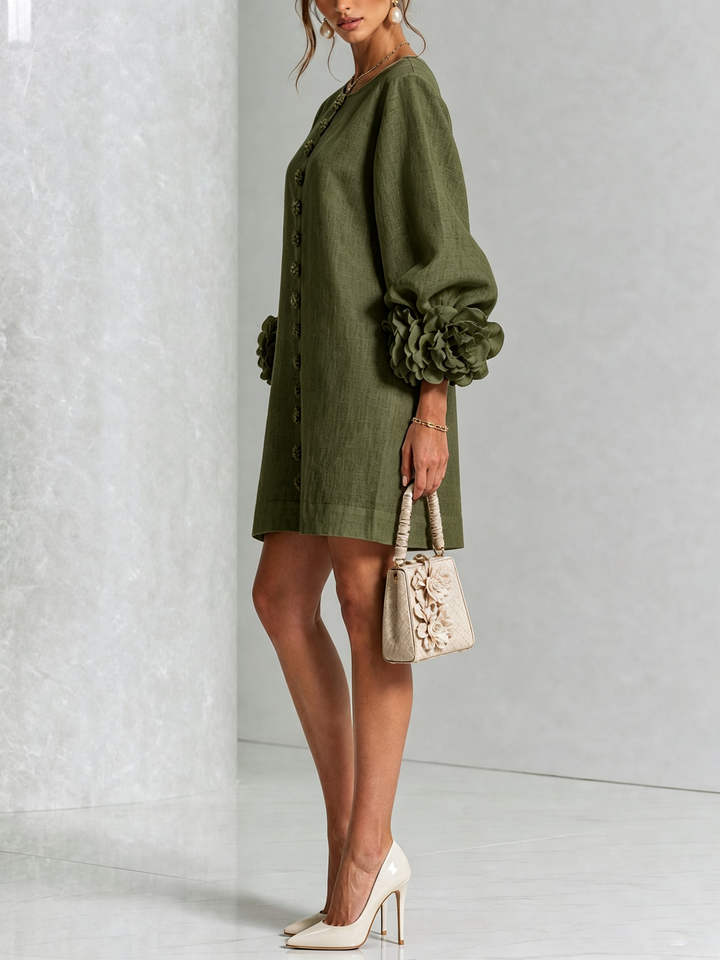 Rosalba | Floral Button-Down Mini Dress
