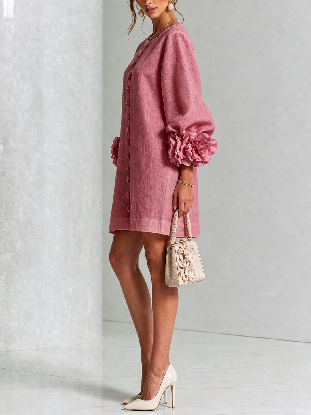 Rosalba | Floral Button-Down Mini Dress