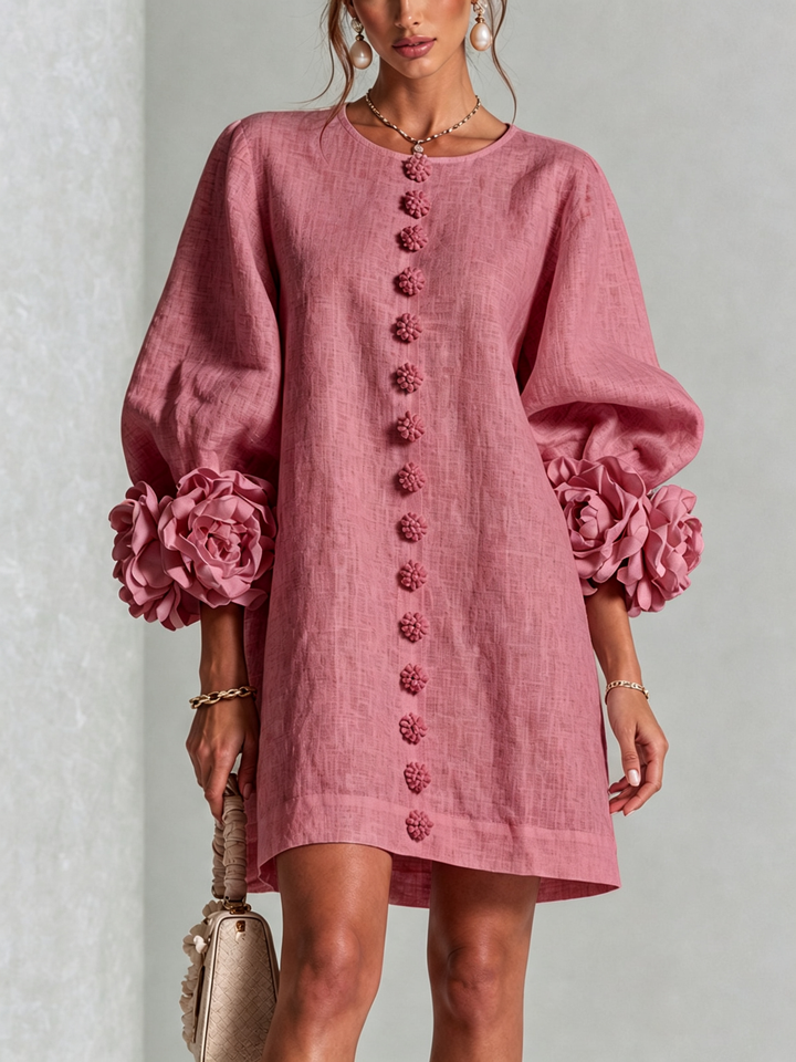 Rosalba | Floral Button-Down Mini Dress