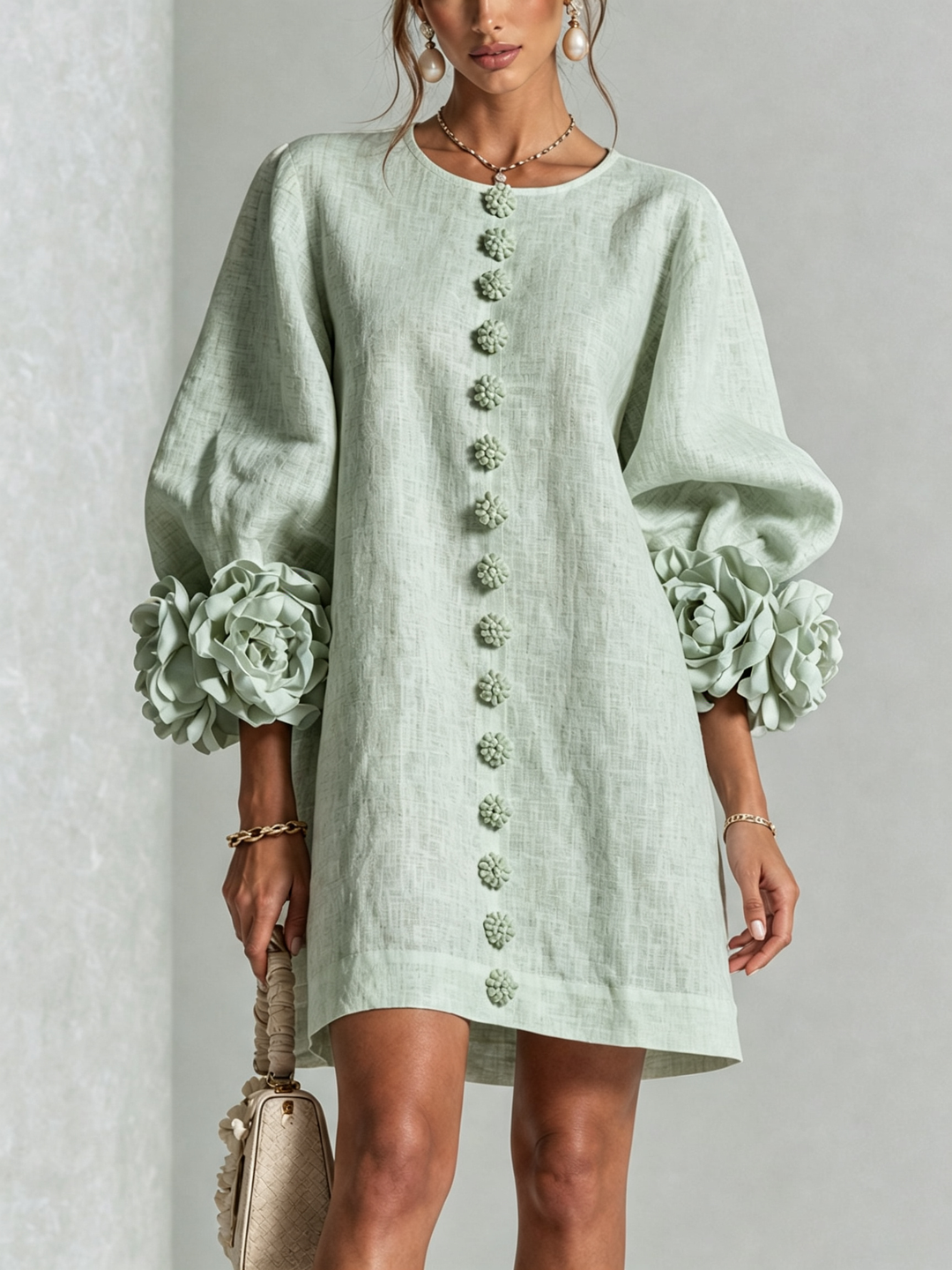 Rosalba | Floral Button-Down Mini Dress