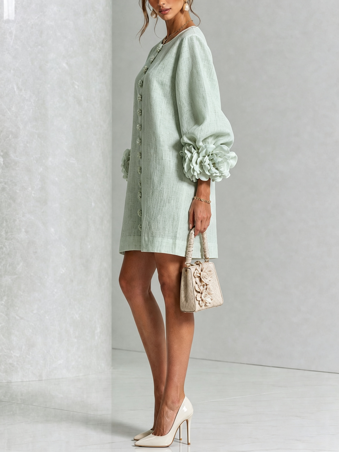 Rosalba | Floral Button-Down Mini Dress