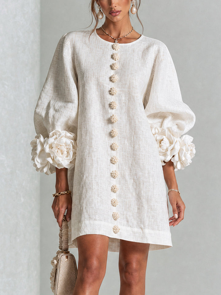 Rosalba | Floral Button-Down Mini Dress
