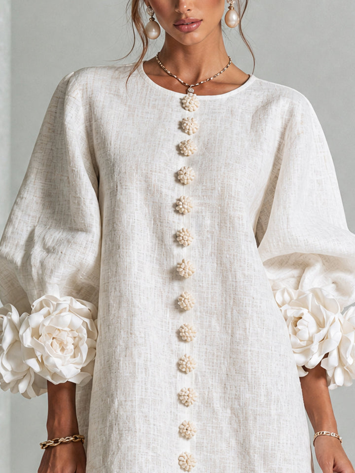 Rosalba | Floral Button-Down Mini Dress