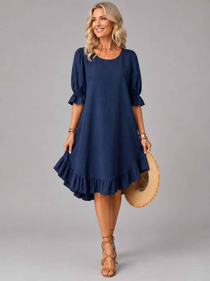 Caterina | Ruffle Hem Midi Dress