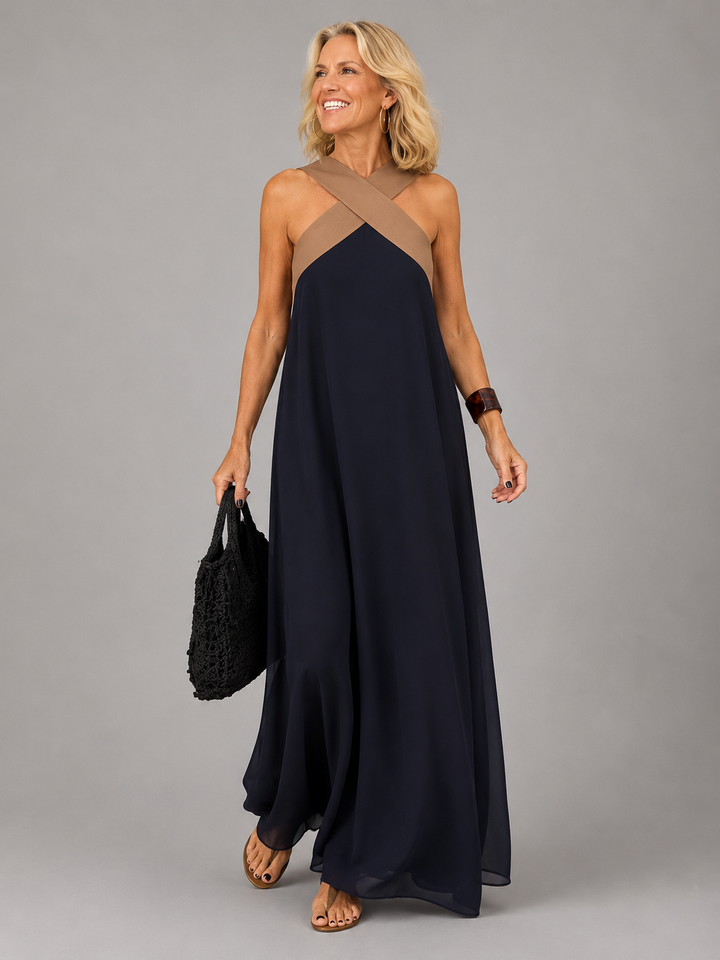 Susanna | Cross Neckline Maxi Dress