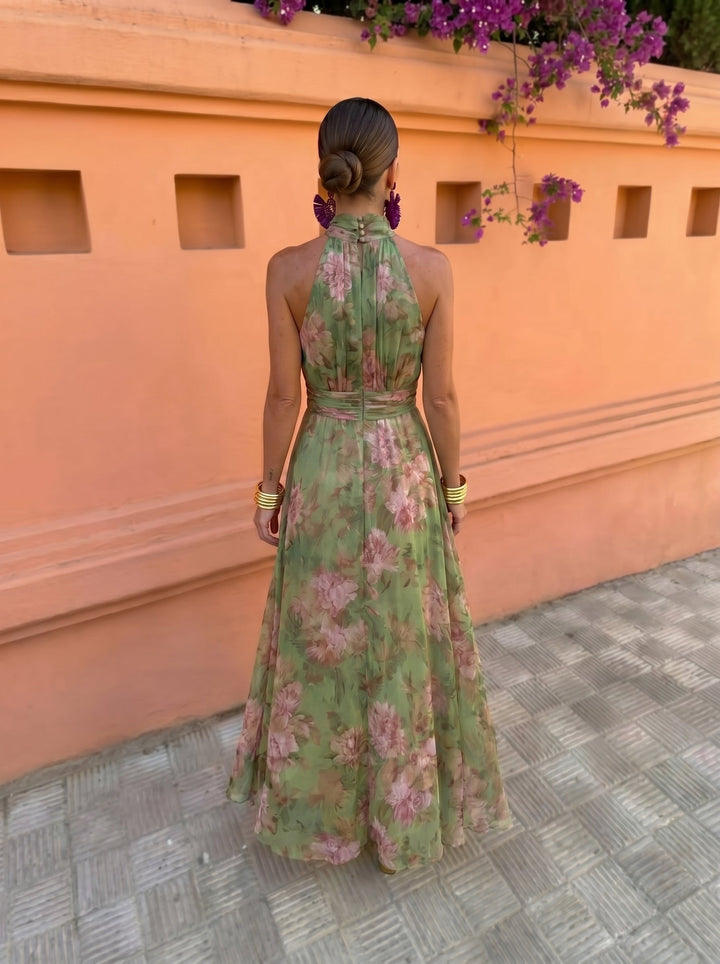 Ludovica | Floral Maxi Dress with Scoop Neckline