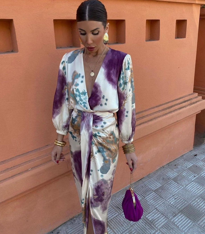 Angelica | Satin Wrap Dress