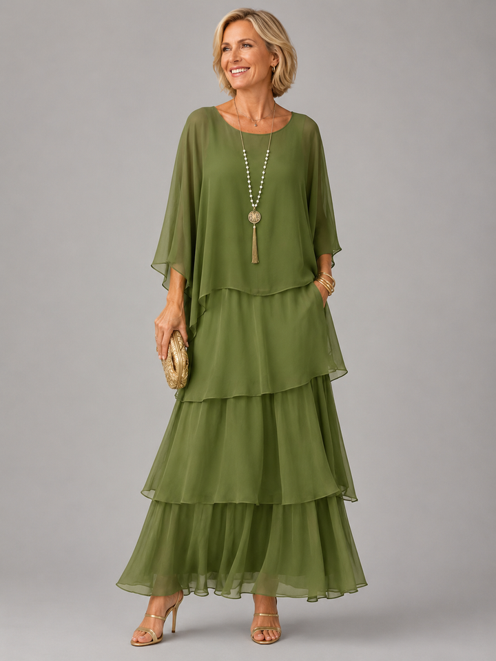 Flavia | Layered Flowy Maxi Dress