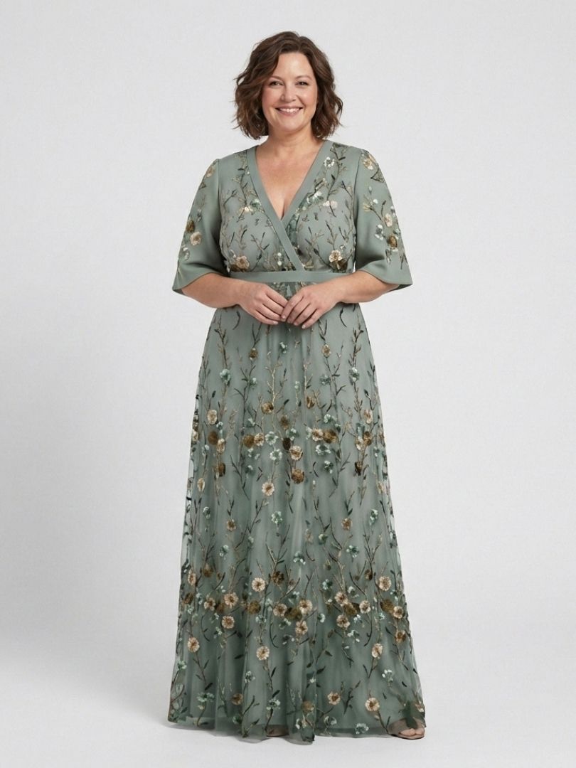 Claudia | Floral Short Sleeve Maxi Dress