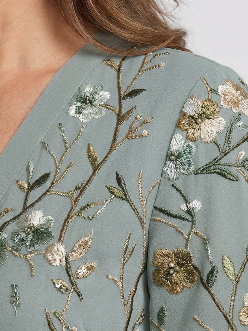 Claudia | Floral Short Sleeve Maxi Dress
