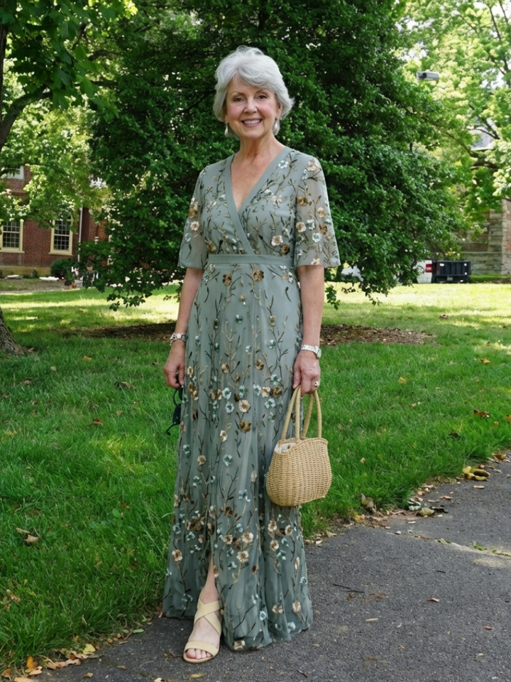 Claudia | Floral Short Sleeve Maxi Dress