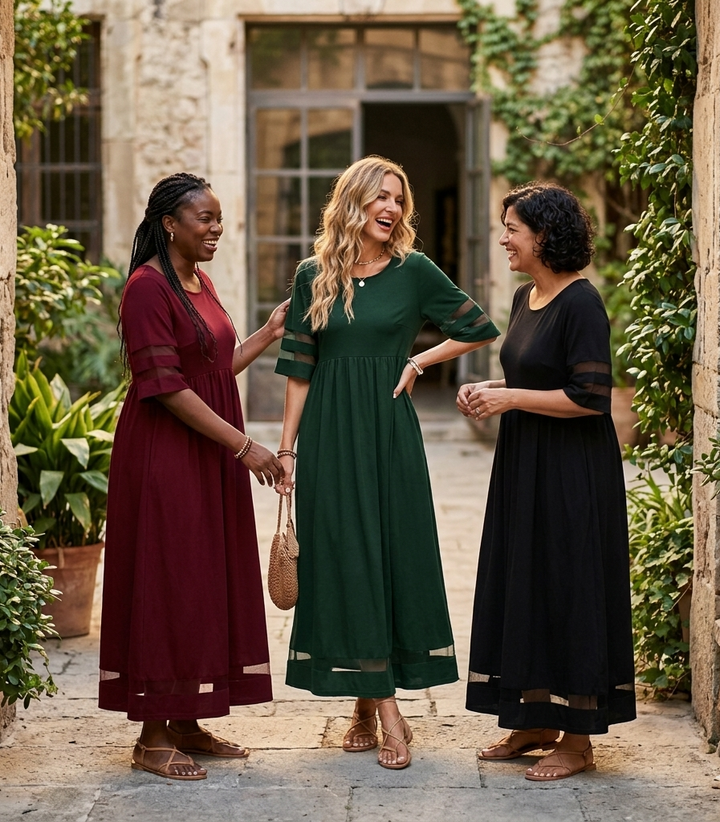 Carlotta | Draped Midi Dress