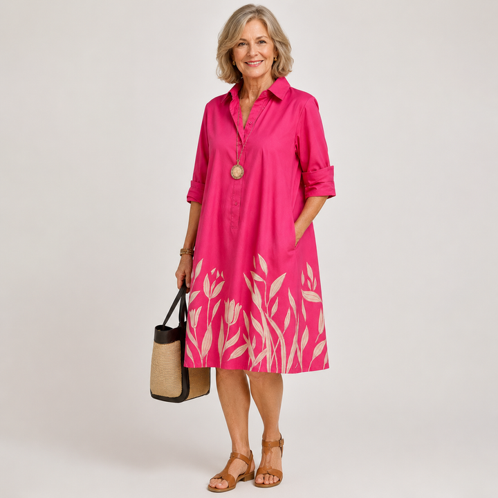 Arianna | Button Front Midi Dress