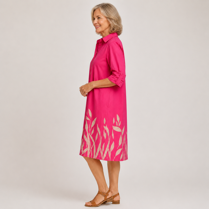 Arianna | Button Front Midi Dress