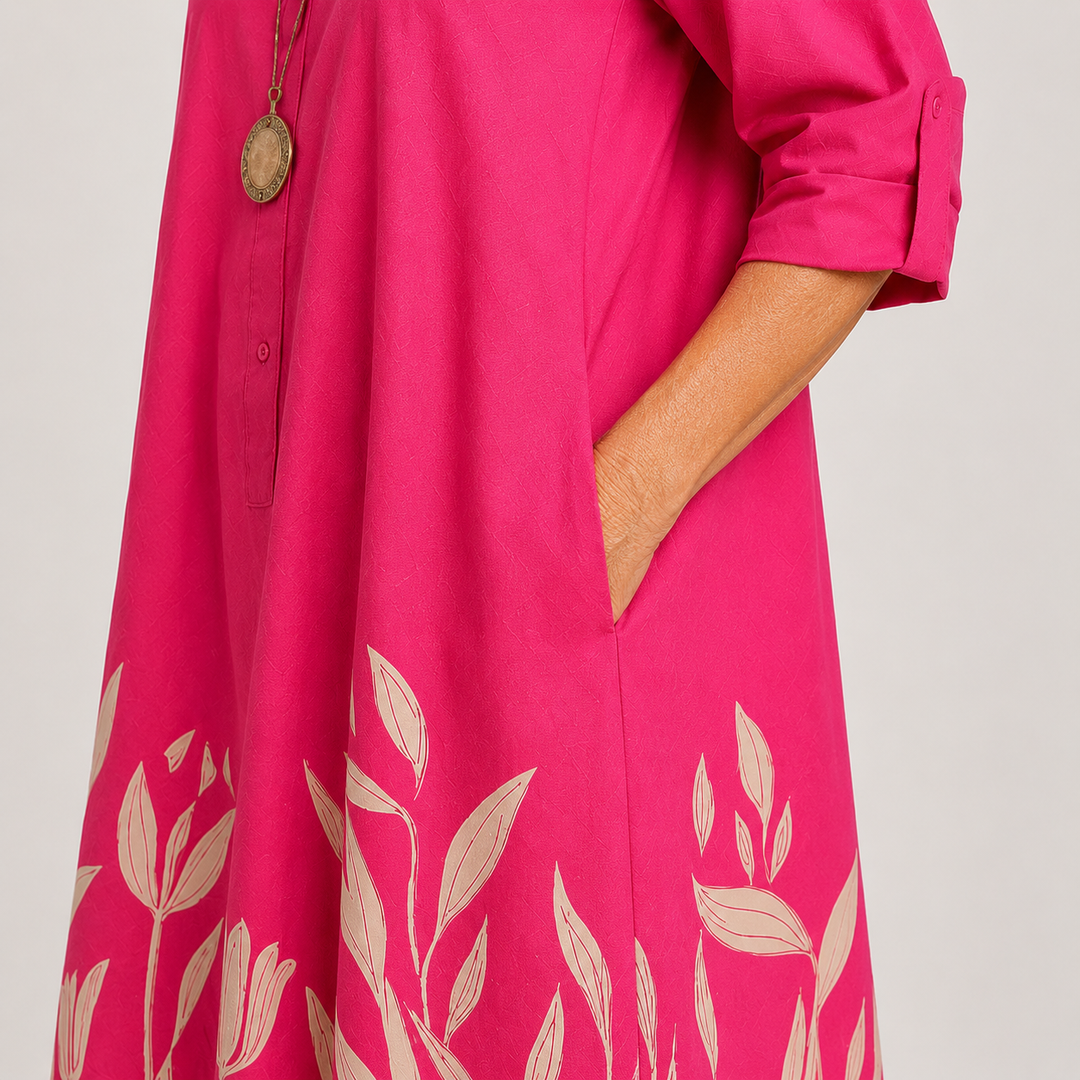 Arianna | Button Front Midi Dress