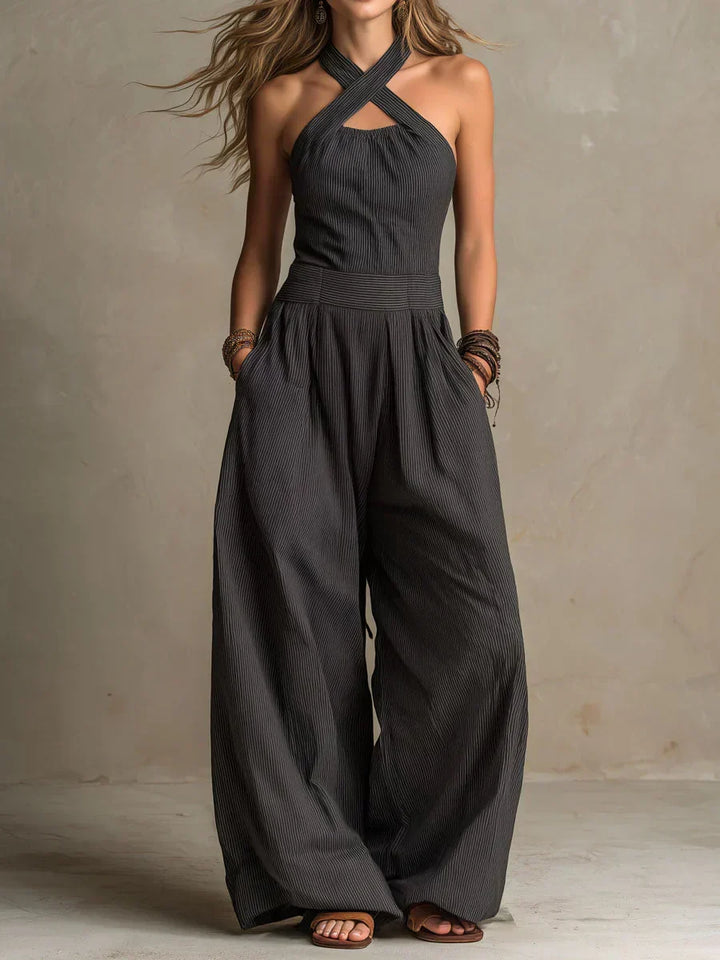 Notte | Jumpsuit with an Elegant Cross Neckline