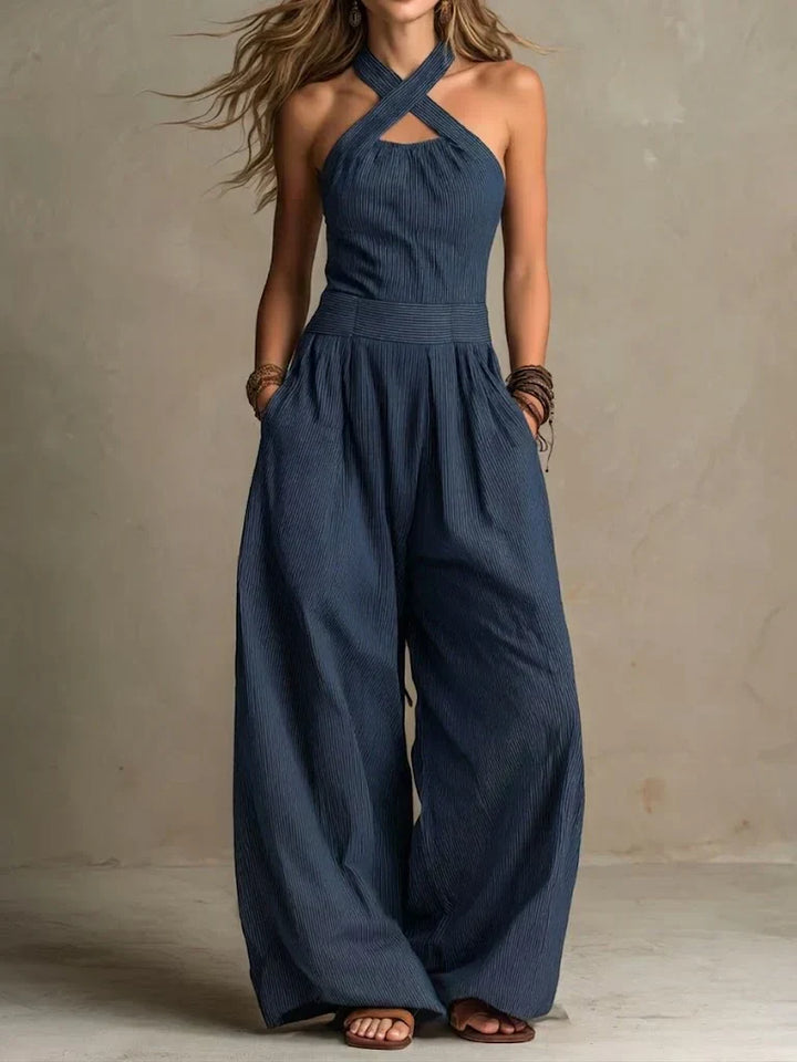 Notte | Jumpsuit with an Elegant Cross Neckline