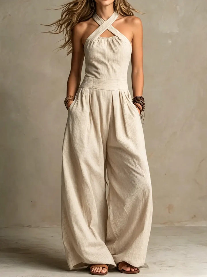 Notte | Jumpsuit with an Elegant Cross Neckline
